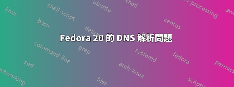 Fedora 20 的 DNS 解析問題