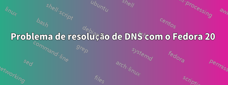 Problema de resolução de DNS com o Fedora 20