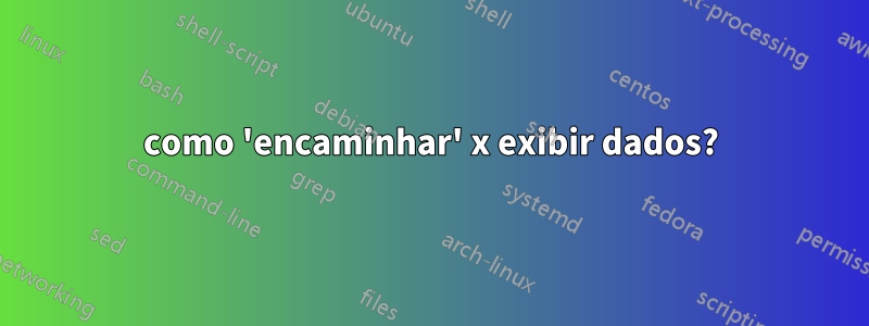 como 'encaminhar' x exibir dados?