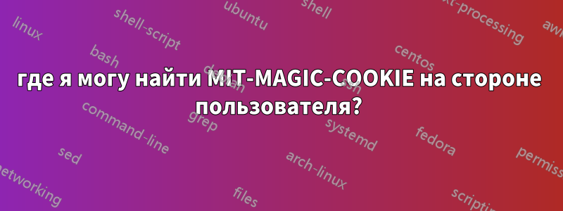 где я могу найти MIT-MAGIC-COOKIE на стороне пользователя?