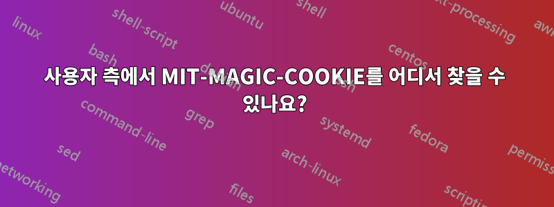 사용자 측에서 MIT-MAGIC-COOKIE를 어디서 찾을 수 있나요?