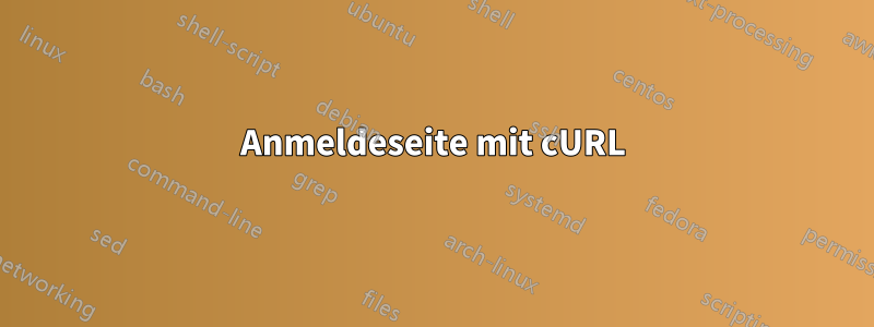 Anmeldeseite mit cURL