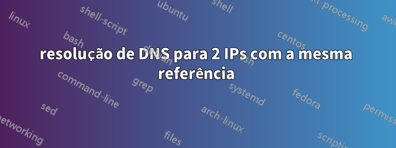 resolução de DNS para 2 IPs com a mesma referência