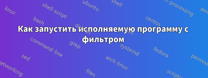 Как запустить исполняемую программу с фильтром