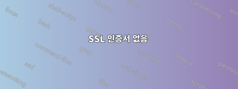 SSL 인증서 없음