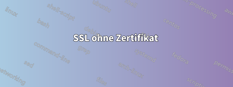 SSL ohne Zertifikat