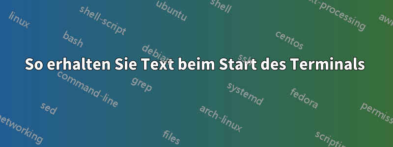 So erhalten Sie Text beim Start des Terminals