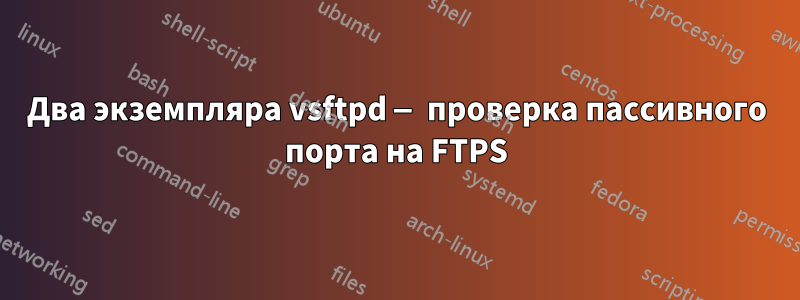 Два экземпляра vsftpd — проверка пассивного порта на FTPS