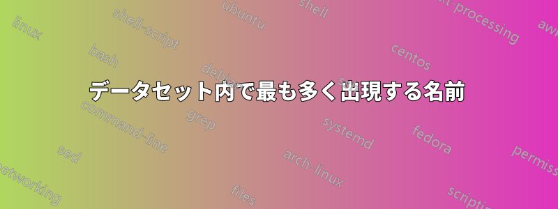 データセット内で最も多く出現する名前