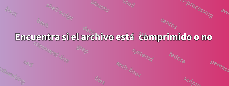 Encuentra si el archivo está comprimido o no