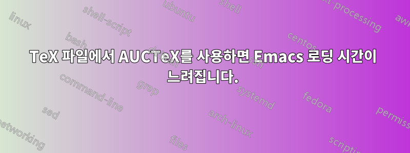 TeX 파일에서 AUCTeX를 사용하면 Emacs 로딩 시간이 느려집니다.