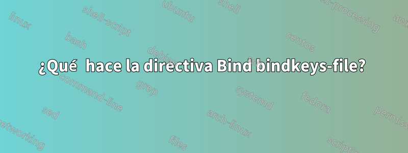 ¿Qué hace la directiva Bind bindkeys-file?