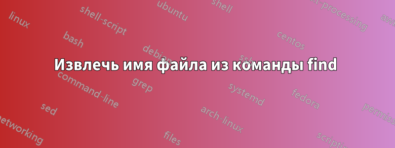 Извлечь имя файла из команды find