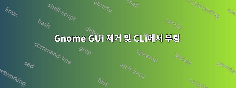 Gnome GUI 제거 및 CLI에서 부팅