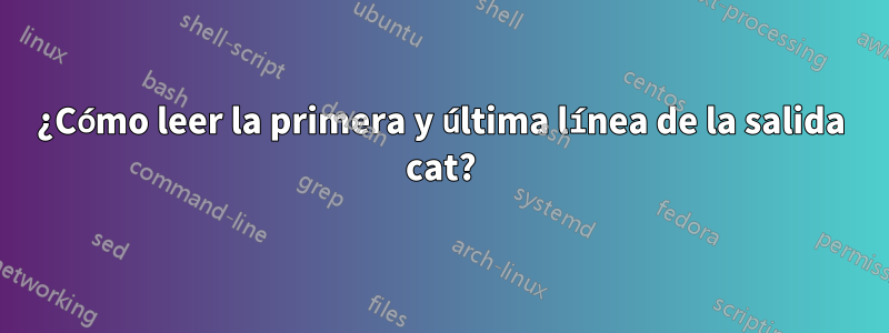 ¿Cómo leer la primera y última línea de la salida cat?
