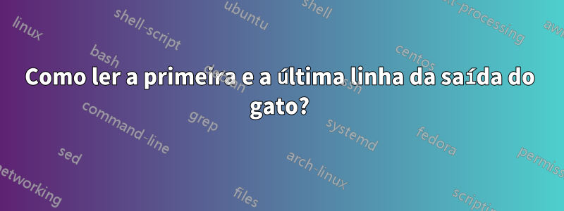 Como ler a primeira e a última linha da saída do gato?