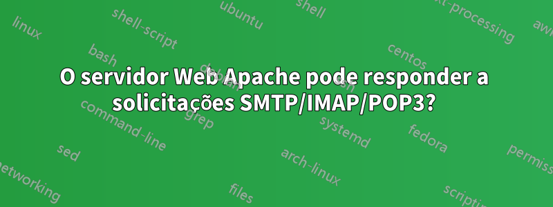O servidor Web Apache pode responder a solicitações SMTP/IMAP/POP3?