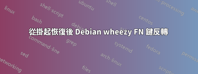 從掛起恢復後 Debian wheezy FN 鍵反轉