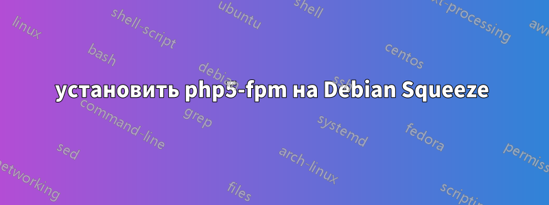 установить php5-fpm на Debian Squeeze