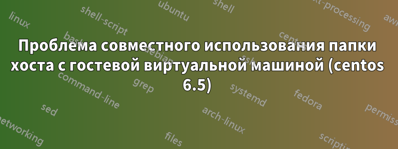 Проблема совместного использования папки хоста с гостевой виртуальной машиной (centos 6.5)