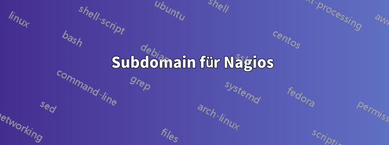 Subdomain für Nagios