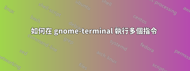 如何在 gnome-terminal 執行多個指令