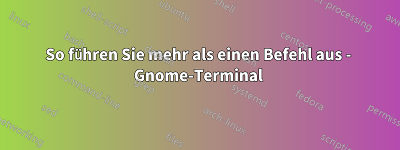 So führen Sie mehr als einen Befehl aus - Gnome-Terminal