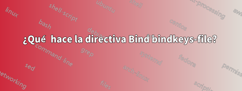 ¿Qué hace la directiva Bind bindkeys-file?