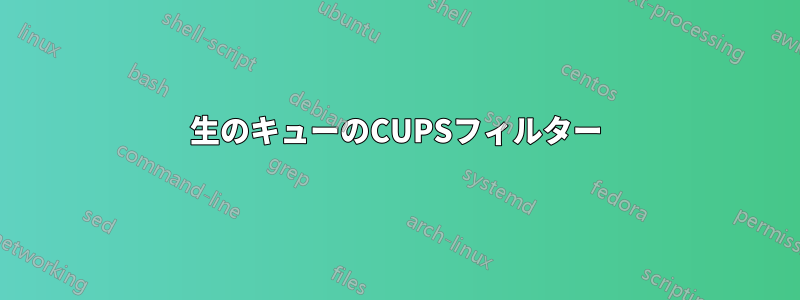 生のキューのCUPSフィルター