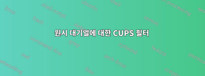 원시 대기열에 대한 CUPS 필터