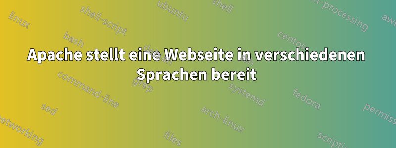 Apache stellt eine Webseite in verschiedenen Sprachen bereit