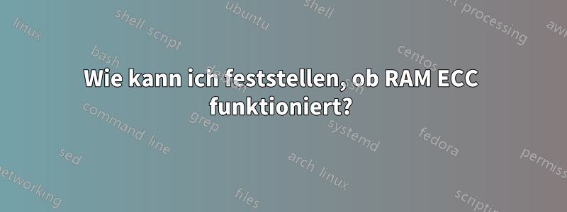Wie kann ich feststellen, ob RAM ECC funktioniert?