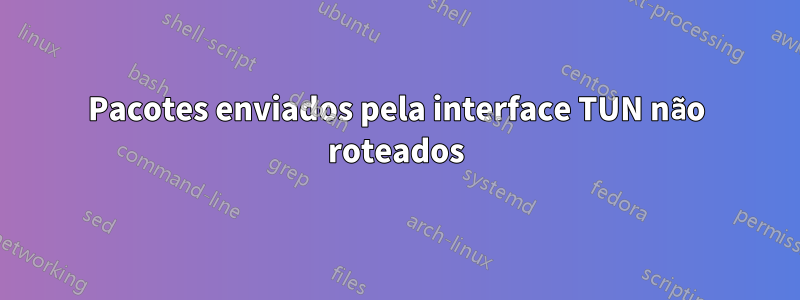 Pacotes enviados pela interface TUN não roteados