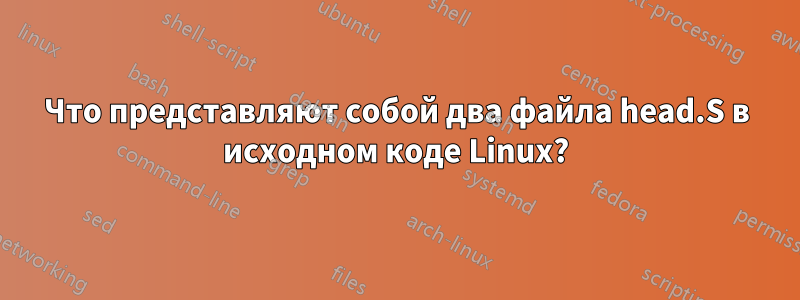Что представляют собой два файла head.S в исходном коде Linux?
