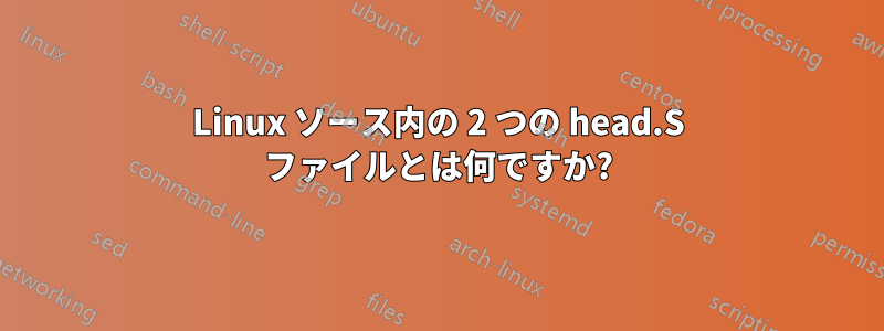Linux ソース内の 2 つの head.S ファイルとは何ですか?