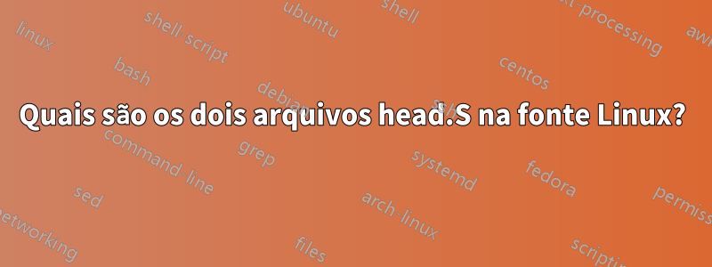 Quais são os dois arquivos head.S na fonte Linux?