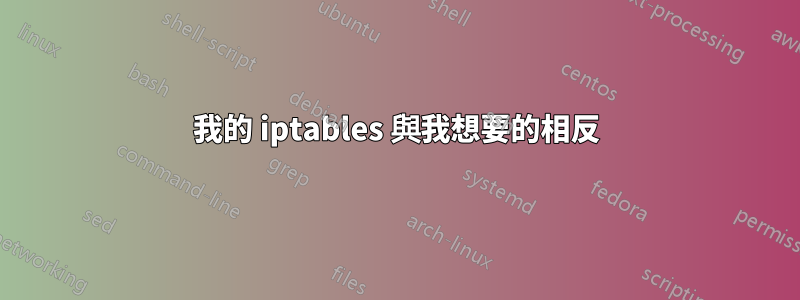 我的 iptables 與我想要的相反