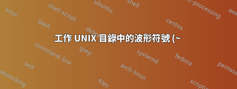 工作 UNIX 目錄中的波形符號 (~)