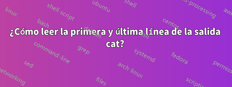 ¿Cómo leer la primera y última línea de la salida cat?