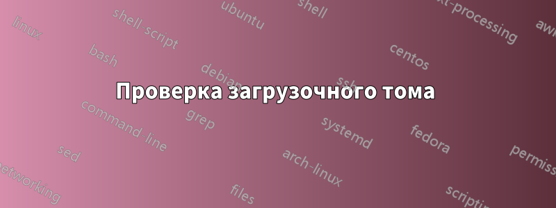Проверка загрузочного тома