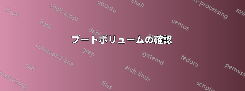ブートボリュームの確認