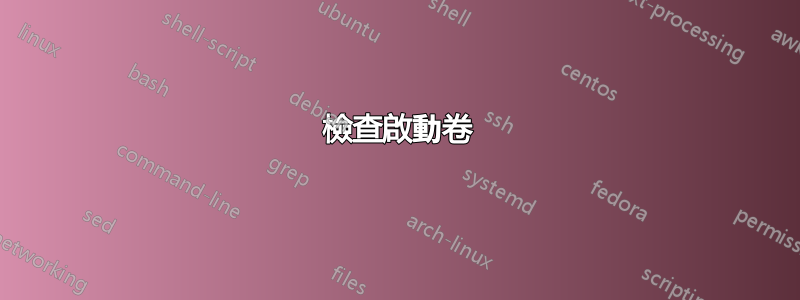 檢查啟動卷