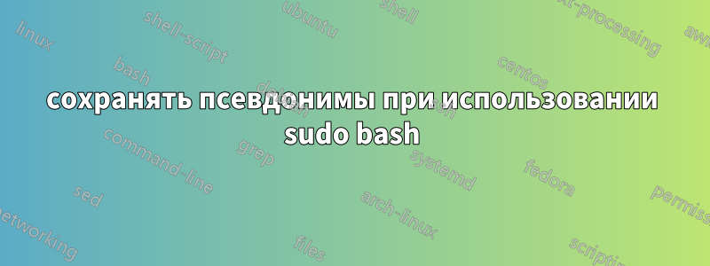 сохранять псевдонимы при использовании sudo bash