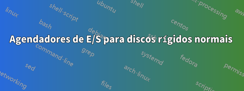 Agendadores de E/S para discos rígidos normais