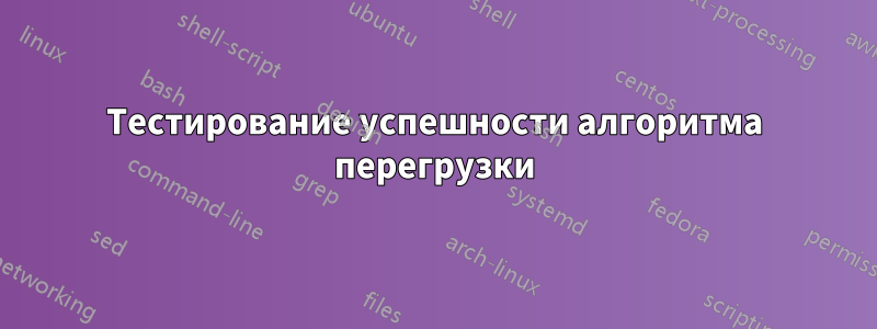 Тестирование успешности алгоритма перегрузки