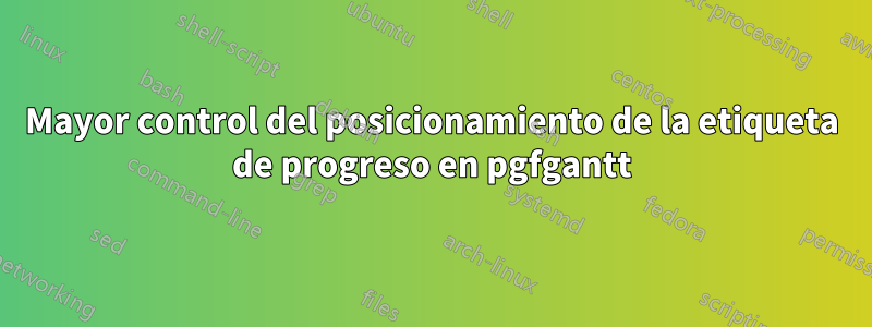 Mayor control del posicionamiento de la etiqueta de progreso en pgfgantt