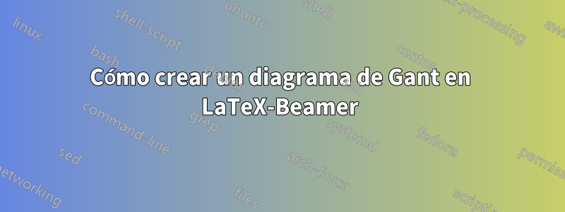 Cómo crear un diagrama de Gant en LaTeX-Beamer