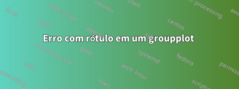 Erro com rótulo em um groupplot