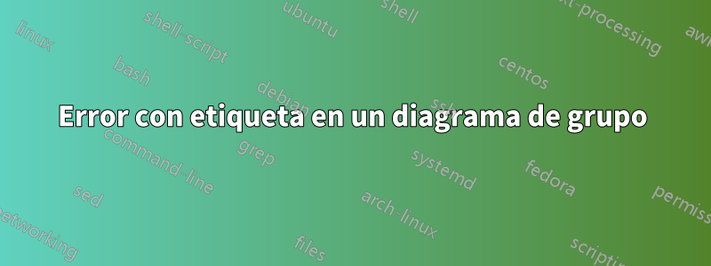 Error con etiqueta en un diagrama de grupo