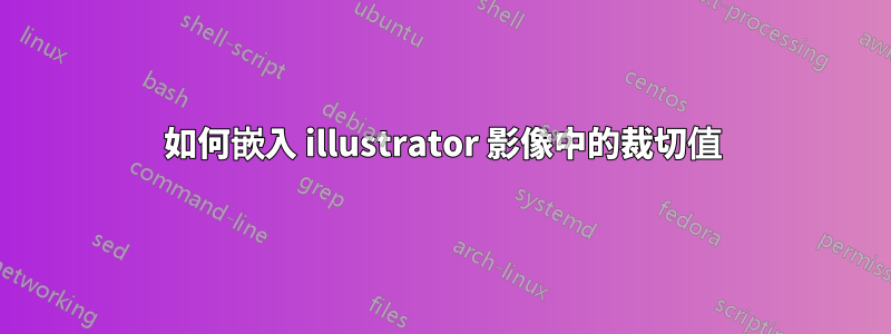 如何嵌入 illustrator 影像中的裁切值